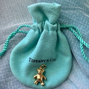 Tiffany&Co. Solid Teddy Bear Charm 18k Yellow Gold